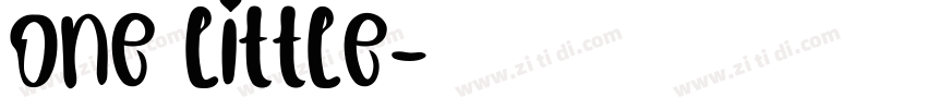 one little字体转换